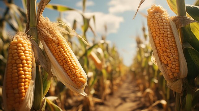 corn on the field