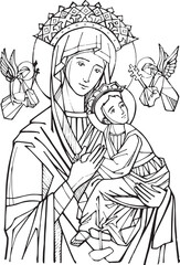 Our Lady of Perpetual help illustration