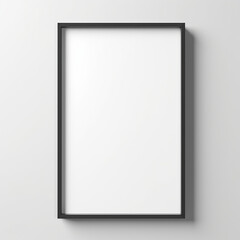 a realistic blank photo frame hanging on a wall created with Generative Ai