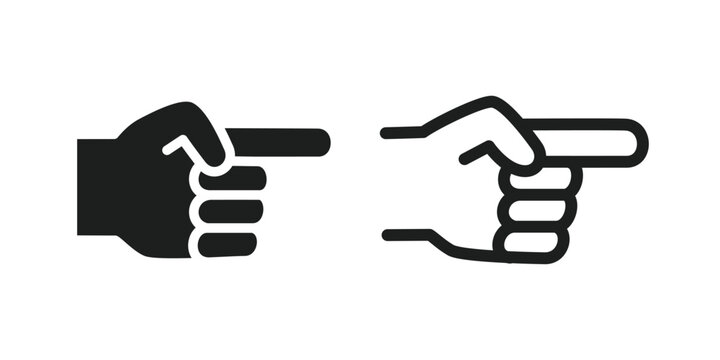 Hand arrows and hand icons explaining