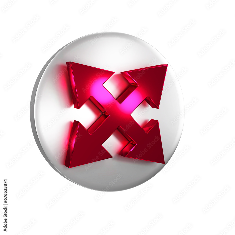 Poster red road traffic sign. signpost icon isolated on transparent background. pointer symbol. isolated st