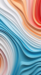 Elegant Multicolored 3D Waves - High-Res Backgrounds for Wallpaper