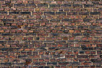 Ancient Weathered Red Brick Texture Background
