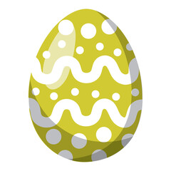 Isolated colored realistic easter egg icon Vector