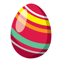Isolated colored realistic easter egg icon Vector