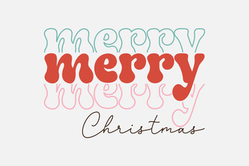 Funny Merry Christmas Typography T shirt design