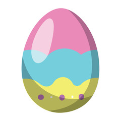 Isolated colored realistic easter egg icon Vector