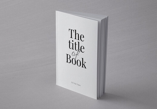 Cover Book Mockup With Editable Text