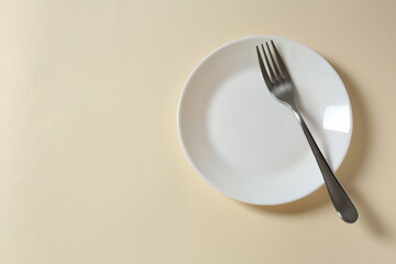 fork on a plate