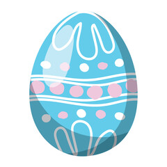 Isolated colored realistic easter egg icon Vector