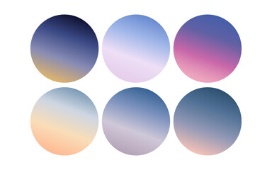 Sky Gradient Pastel Color Vector Ilustration