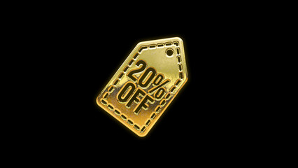 Sale discount promo gold golden icon sticker