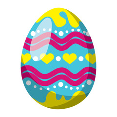 Isolated colored realistic easter egg icon Vector