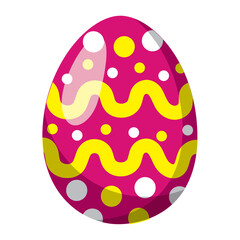 Isolated colored realistic easter egg icon Vector