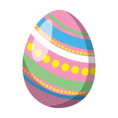 Isolated colored realistic easter egg icon Vector