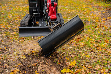Angle tilt mini excavator bucket excavating and earthmoving