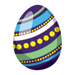 Isolated colored realistic easter egg icon Vector