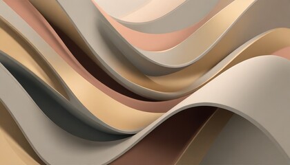 Abstract 3d render, gold background design, wavy surface. 3D Illustration texture