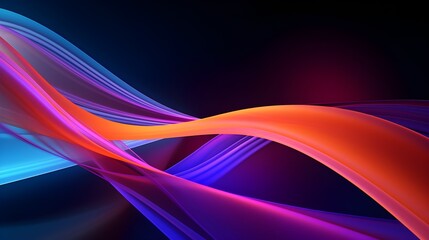 Fototapeta premium Abstract background with colorful glowing lines