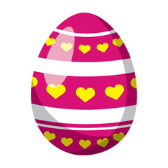 Isolated colored realistic easter egg icon Vector