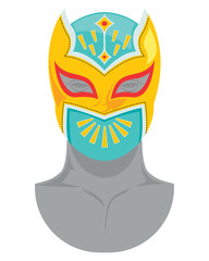 mexican wrestling mask illustration