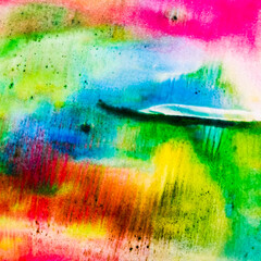 Abstract colorful grunge background. Watercolor stains on white paper.. Colorful paint grunge texture with cope space.