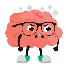 cartoon brain angry