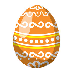 Isolated colored realistic easter egg icon Vector