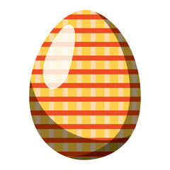Isolated colored realistic easter egg icon Vector