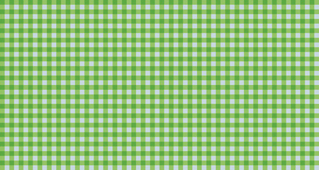 Green checkered pattern tablecloth
