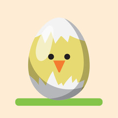 Isolated colored realistic easter egg icon Vector