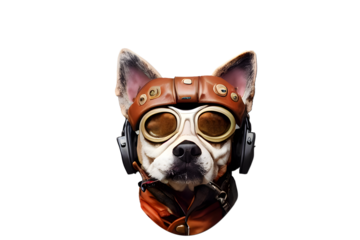 Sound Setter - Cute Puppy Wearing Headphones, Isolated PNG