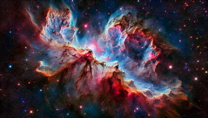 Obraz na płótnie Canvas Space, nebula, galaxy, star, universe, supernova, sky, cosmos background , Generative AI