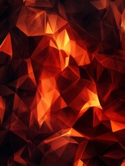Fire Creative Abstract Geometric Texture. Graphic Digital Art Decoration. Abstract Shaped Surface Vertical Background. Ai Generated Vibrant Angular Pattern.