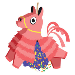 mexican pinata pink horse