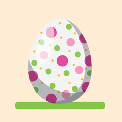 Isolated colored realistic easter egg icon Vector