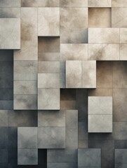 Limestone Creative Abstract Geometric Texture. Graphic Digital Art Decoration. Abstract Shaped Surface Vertical Background. Ai Generated Vibrant Angular Pattern.