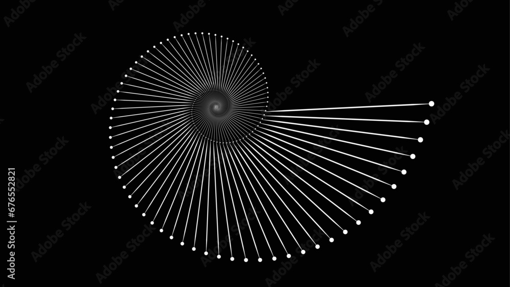 Poster Radial speed lines in spiral form. Fireworks Explosion background.  Starburst round circular design element . Abstract Geometric star rays. Vector Illustration