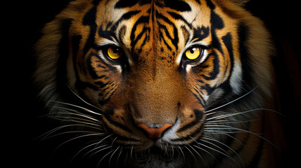 Portrait of a tiger close up