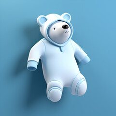 3d render of baby oneise, isolated on plain background,Generative AI