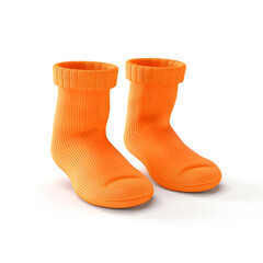 3d render of baby socks, isolated on plain background,Generative AI