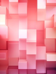 Pink Creative Abstract Geometric Texture. Graphic Digital Art Decoration. Abstract Shaped Surface Vertical Background. Ai Generated Vibrant Angular Pattern.