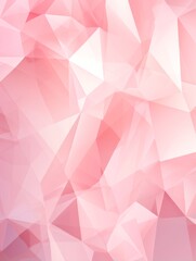 Rose Quartz Crystal Creative Abstract Geometric Texture. Graphic Digital Art Decoration. Abstract Shaped Surface Vertical Background. Ai Generated Vibrant Angular Pattern.