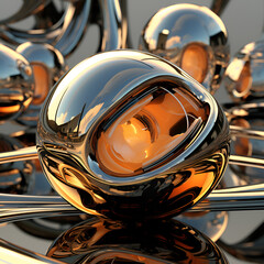 3d render of abstract organic shapes, ai generated 