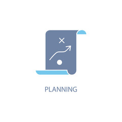 Strategy planning concept line icon. Simple element illustration. Strategy planning  concept outline symbol design.