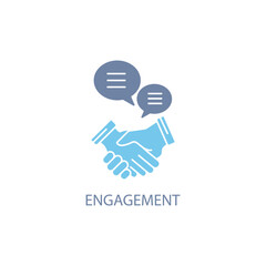 Customer engagement concept line icon. Simple element illustration. Customer engagement  concept outline symbol design.