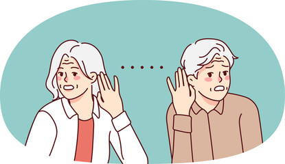 Unhealthy old people suffer from hearing problems