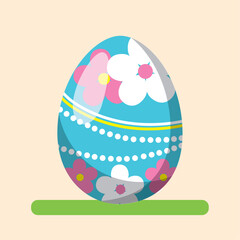 Isolated colored realistic easter egg icon Vector