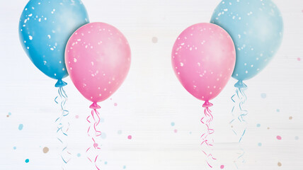colorful balloons and ribbons on white background with text happy birthday.