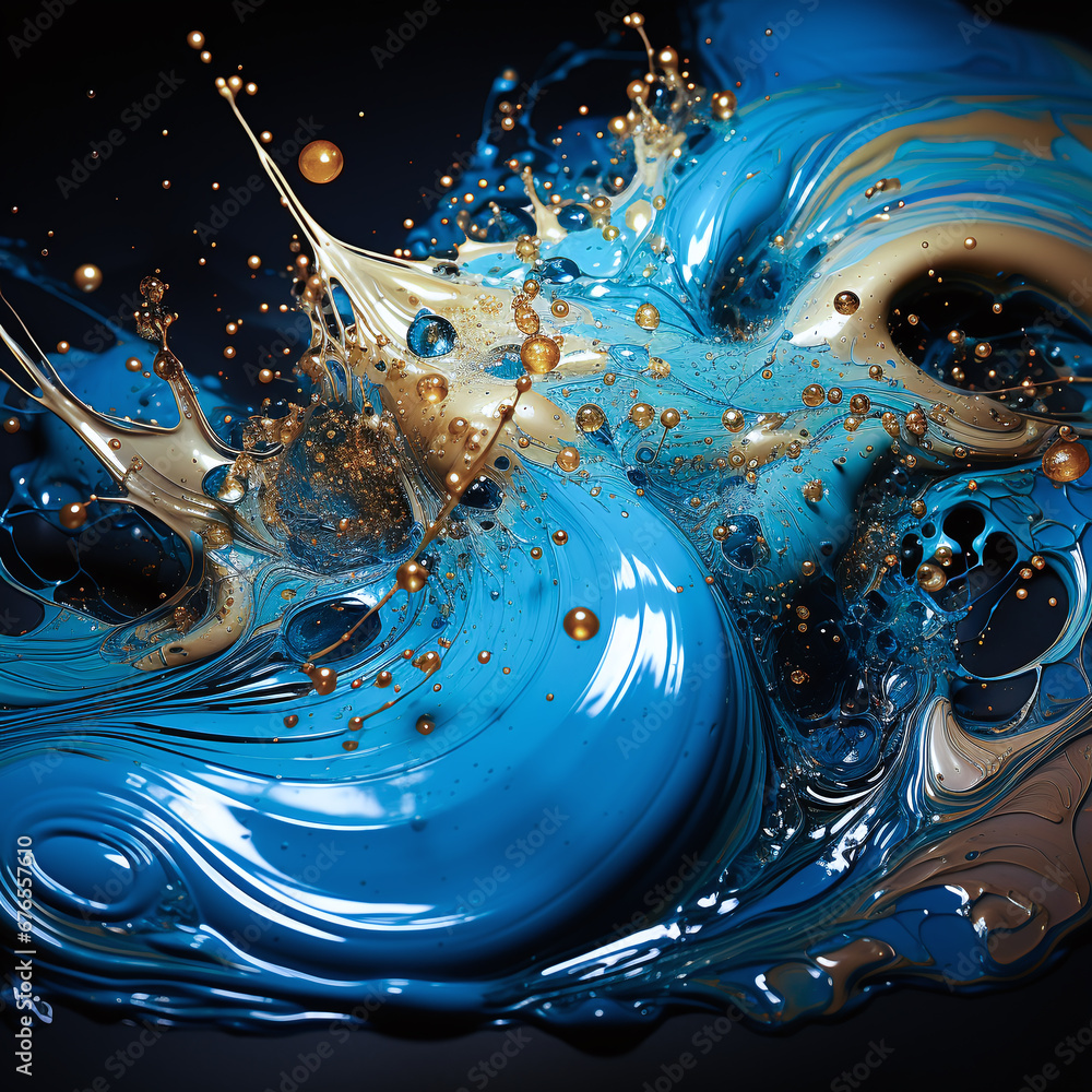 Wall mural abstract background with blue color spashes